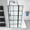 NES Home Nes Home Black Grid 700mm Shower Screen 8mm Tempered Glass With 300mm Return Panel 7