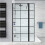 NES Home Nes Home Black Grid 800mm Shower Screen 8mm Tempered Glass With 300mm Return Panel 3