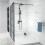 NES Home Nes Home Black Grid 800mm Shower Screen 8mm Tempered Glass With 300mm Return Panel 6