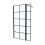 NES Home Nes Home Black Grid 800mm Shower Screen 8mm Tempered Glass With 300mm Return Panel 9