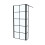 NES Home Nes Home Black Grid 800mm Shower Screen 8mm Tempered Glass With 300mm Return Panel 10