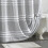 DKNY Κουρτίνα Ντους DKNY Chenille Stripe 100% Βαμβάκι 72 x 72 ίντσες, Γκρι 4