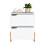 Comodino TUHOME Luss con 2 cassetti - Bianco / Macadamia - Camera da letto 3