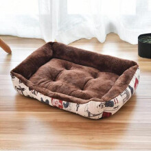 (48x38 cm-15) Warm Bone Huisdier Hondenbed Wasbaar Huis Kat Puppy Katoenen Kennel Mat Zacht Nest Hondenmanden