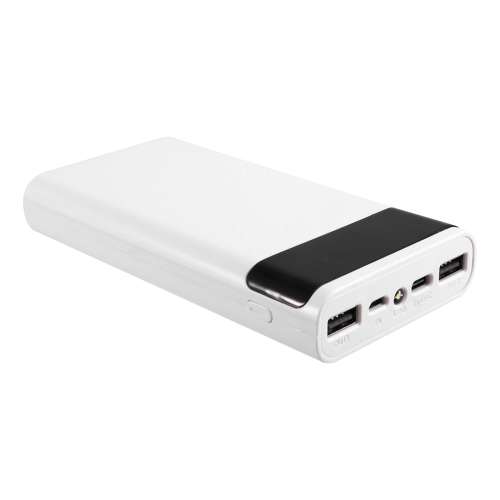 Πλακέτα τροφοδοσίας 20000MAh για μπαταρία 6X18650, θήκη Powerbank DIY (λευκή)