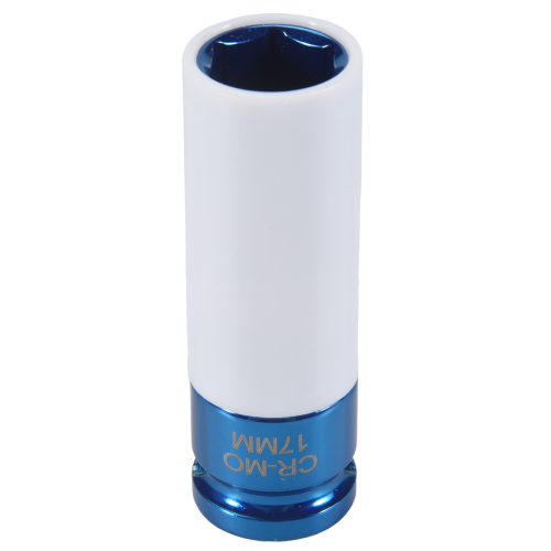 Ζάντα αλουμινίου 1/2" Drive 17mm Σετ με λεπτό τοίχωμα, βαθιά καρυδάκι κρούσης, μπλε 1