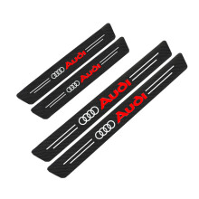(for Audi) Car Styling Threshold Strip 3D Carbon Fiber Anti-Scratch Sticker Door Sill Protector Accessories