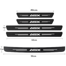 (5 stuks voor ASx) Deurdrempelbeschermers voor Mitsubishi ASX 2010-2023 met koolstofvezelstickers voor