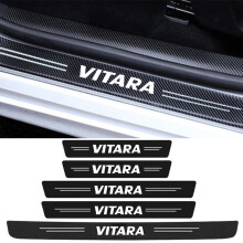 (5 kpl) Hiilikuituiset kynnystarrat auton oven kynnyksen suojalevylle Suzuki VITARA 2000-2023