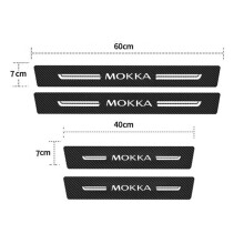 (4-teiliges Einstiegsleisten-Set) Einstiegsleisten aus Kohlefaser für Opel MOKKA Logo 2023, Kofferraum-