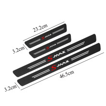 (Smax) 4-teiliges Set Einstiegsleistenaufkleber aus Kohlefaser für Ford Smax, Cmax und Bmax