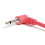 ExcelValley - 5-Pack - Right Angle Mono Modular Patch Cables - 3.5mm 1/8"""" Eurorack Synthesizer [Peach | 45 cm - 17.72""""] 4