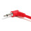 ExcelValley - 5-Pack - Right Angle Mono Modular Patch Cables - 3.5mm 1/8"""" Eurorack Synthesizer [Red | 200 cm - 78.74""""] 4