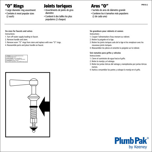 Plumb Pak PP810-2 Grande Variedade de O-Rings 2