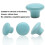 Hitefu 10PCS Blue Ceramic Cabinet Knobs 1.26""""/32mm Glossy Round Mushroom Drawer Pulls Handles  Cupboard Pull Handle with Screws (Blue) 4