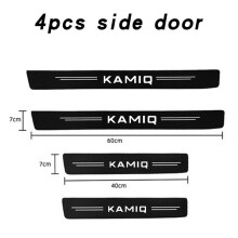 (4 Stück für Kamiq) Kratzfeste Aufkleber für Autotürschweller, wasserfest