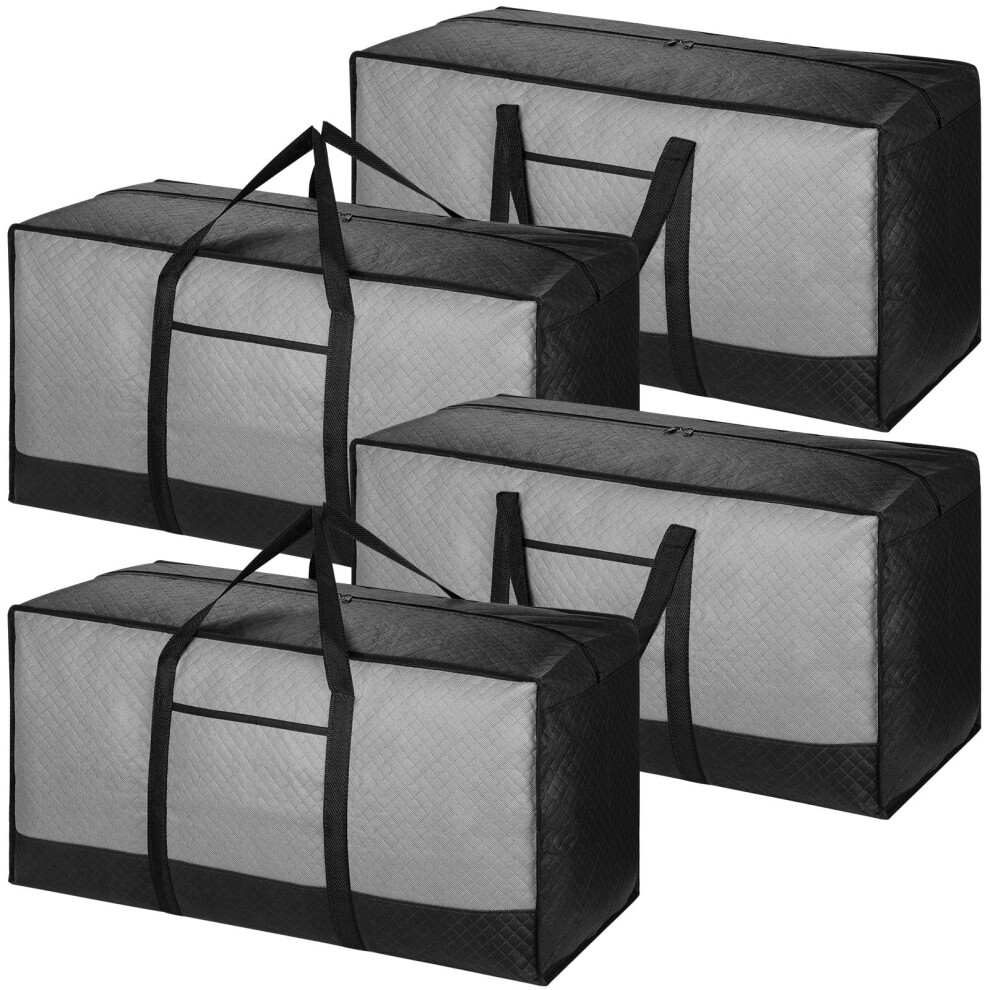 Iespell 4 Pack 120L Moving Boxes Large Strong With Lid, Big Storage Bag Packing Box For Moving House, Clothes, Duvet, Underbed, Travelling, Laundry Bags With