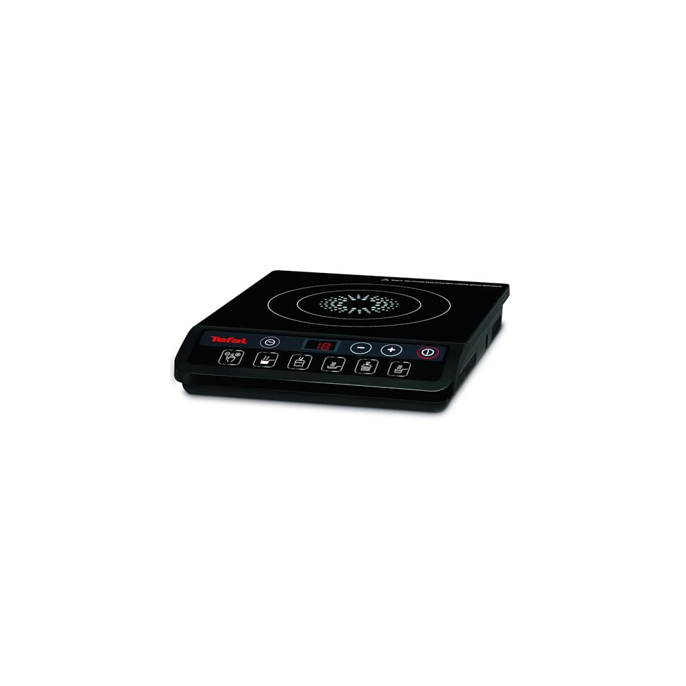 Tefal Everyday Portable Electric Induction Hob, 2 hours timer, 6 functions, 9 power level, 2100W, Kitchen, Student, Cooking, Caravan, Party, Black,
