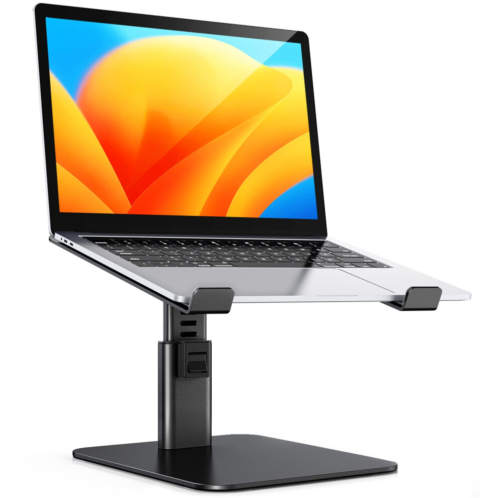Babacom Laptop Stand For Desk, 8 Adjustable Height Aluminum Laptop Riser, Ergonomic Computer Stand Sit To Stands Desktop Book Stands Compatible With