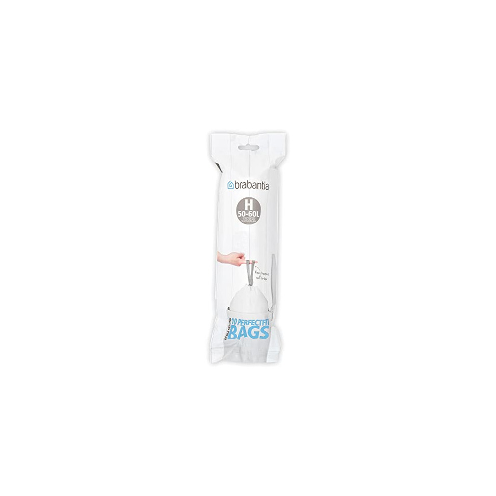 Brabantia PerfectFit Bin Liners, Size H, 50-60 L - 30 Bags