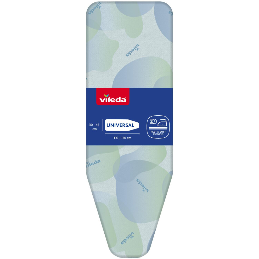 Vileda 2-In-1 Premium Ironing Board Cover, Color May Vary, Fits Boards 110 - 130 X 30 - 45 Cm