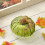Glitzhome glitzhome 4,72 polegadas soprado  mo em dois tons verde crackle vidro abbora mesa destaque para decorao de colheita de outono 3