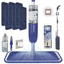 Spray Mop for Cleaning with 6 Washable Pads Wet Dry Microfiber Floor Mop Sprays with 500 ml Refillable Bottle for House Kitchen Wood Hardwood Laminate