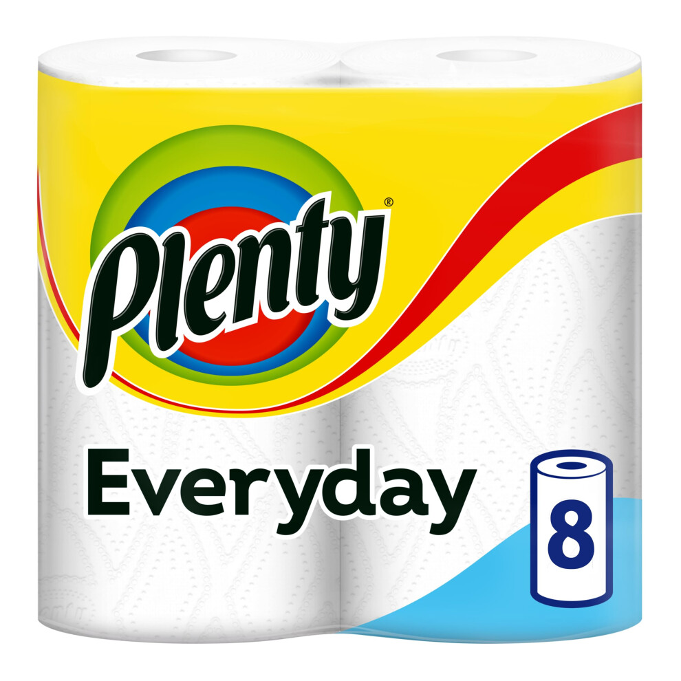 New Plenty Everyday Kitchen Roll 8 Rolls 8400042