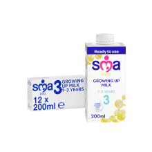 SMA PRO Growing-Up Baby Milk - 1-3 Years | Ready to Use Liquid Formula Milk 200 ml (Pack of 12)