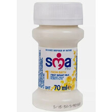 SMA PRO First Milk from Birth & Ready-to-Feed, 70ml Bottles Cases of 32 Bottles