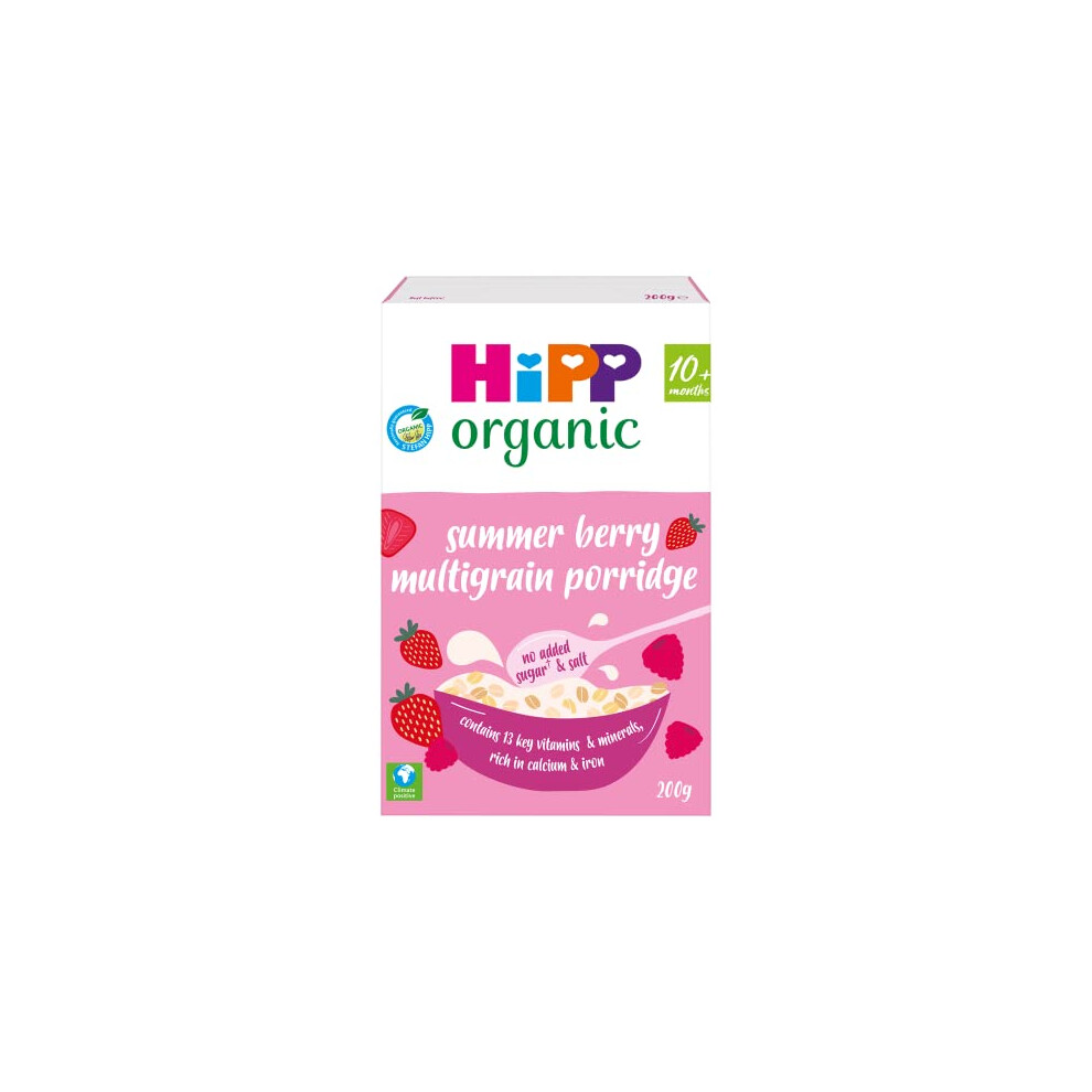 New Hipp Organic Summer Berry Multigrain Porridge Baby Cereal 10+ Months (4X 200G)