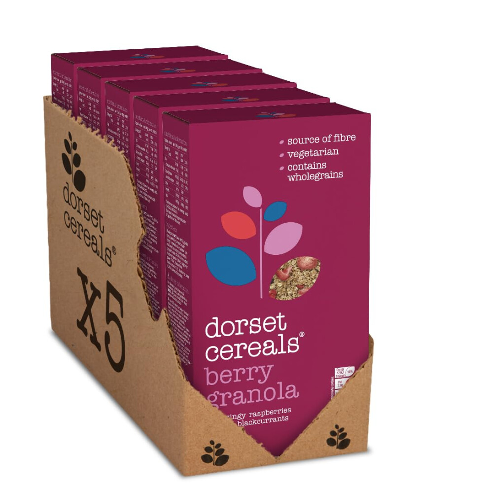 New Dorset Cereals Berry Granola | Breakfast | Vegetarian | 5 Packs Of 450G