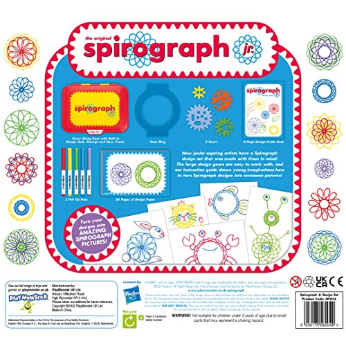 Spirograph Junior Set | Create Amazing Endless Designs | Includes Jumbo Sized Pieces | Creative Arts & Crafts Activity | for Ages 3+ 1
