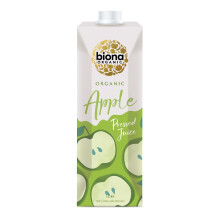 Biona Organic Apple Juice 1 L, Pack of 6 - Pure, Pressed Fruit Juice - Harvested by Organic Farmers - Free from Preservatives, No Added Sugar or