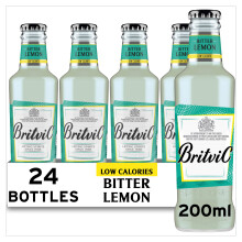 Britvic Bitter Lemon - Low Calorie Drink, 200 ml (Pack of 24)