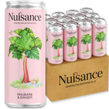 Nuisance Drinks - Rhubarb & Ginger | Premium Botanical Soft Drinks | Natural Flavours- Low Calorie - Vegan - Gluten Free - Zero Artificial Sweetners |