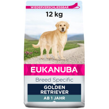 Eukanuba Complete Dry Dog Food for Adult Golden Retriever Breed Types with Fresh Chicken 12 kg