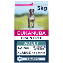 Eukanuba Grain Free Complete Dry Dog Food for Adult Large and Giant Breeds with Ocean Fish 3 kg