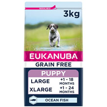 Eukanuba Grain Free Complete Dry Dog Food for Puppy Large and Giant Breeds with Ocean Fish 3 kg