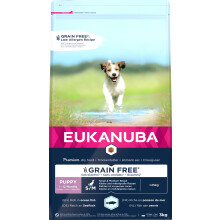 Eukanuba Grain Free Complete Dry Dog Food for Puppy Small and Medium Breeds with Ocean Fish 3 kg