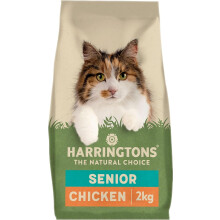 Harringtons Complete Senior Dry Cat Food Chicken 2kg (Pack of 4) - Tasty Natural Goodness