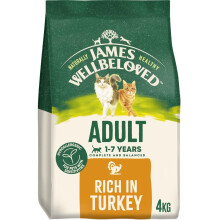 James Wellbeloved Hypoallergenic Turkey Dry Cat Food for Adult Cats - Supports Digestion & Healthy Skin (4 kg)