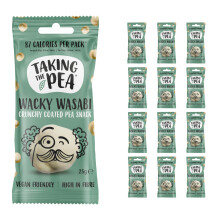 Taking The Pea Wacky Wasabi (12x25g) | Delicious Award-Winning Crunchy Pea Snacks | High Protein, Vegan & Low Calorie | Packed With Vitamins/High in