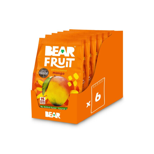 Bear BEAR Fruit Mango - Sharing Pack - Gently Baked Fruit - Healthy - Vegan - 6 x 100g