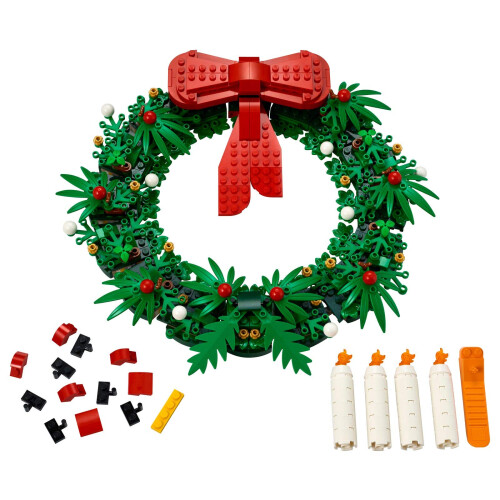 LEGO LEGO ICONIC Christmas 2-in-1 Wreath com Big Red Bow e Advent 40426 2