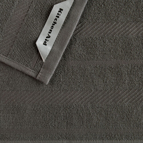 KitchenAid Kitchenaid Albany Dishcloth 8 Pack Set Charcoal Grey/White 12 """" X12 """" 2