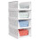 caktraie 4 Pack Stackable Closet Organizer Box - Stackable Storage Bins  Plastic Storage Basket Foldable Closet Storage Basket for Wardrobe Cupboard K 3