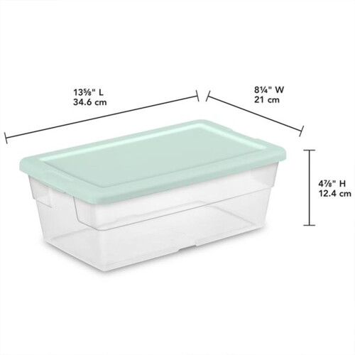 Sterilite 30 Pack Stackable Storage Bin with Lid Clear Plastic Design 6 Quart 1