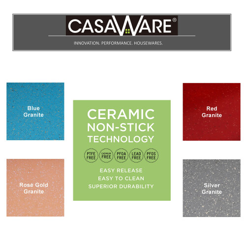casaWare Ceramic Coated NonStick 12 Cup Muffin Pan (Silver Granite) 2