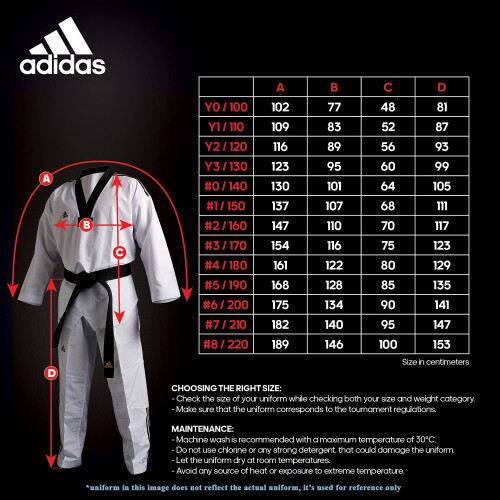 Adidas adidas Adi Start II Μαύρο V-Neck Μαύρη Ζώνη Ταεκβοντό Στολή - 180 2